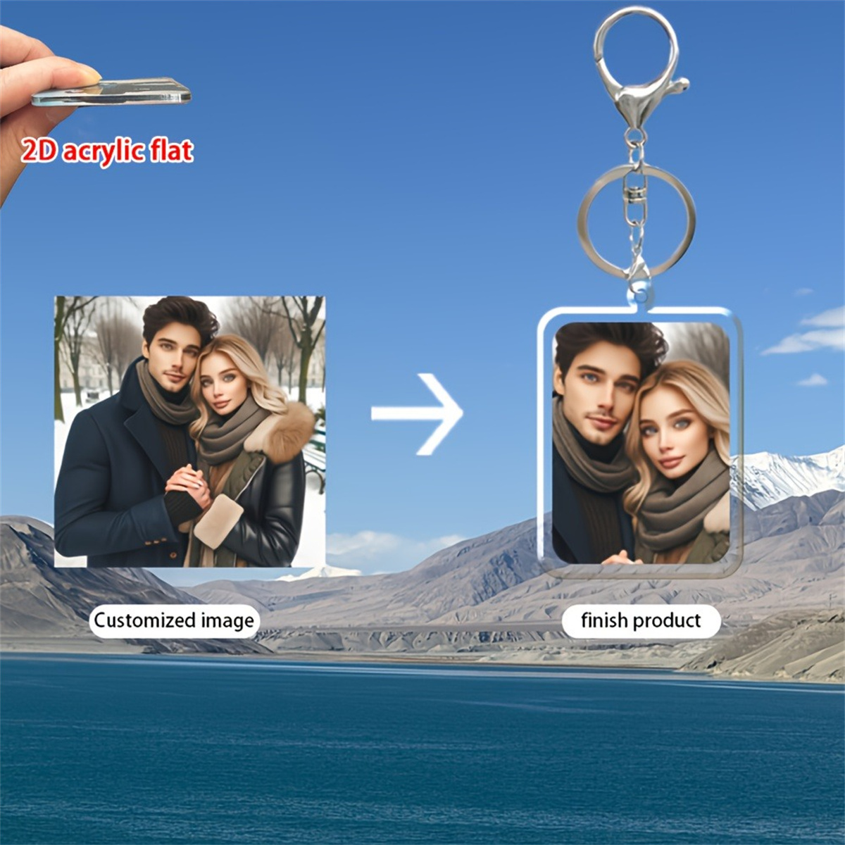 Custom2DFlat Acrylic Photo Key - огляд і ціна Industrial Laser Power