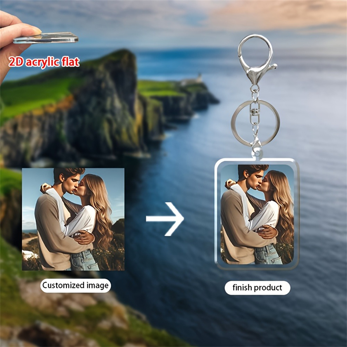 Custom2DFlat Acrylic Photo Key - огляд і ціна Industrial Laser Power