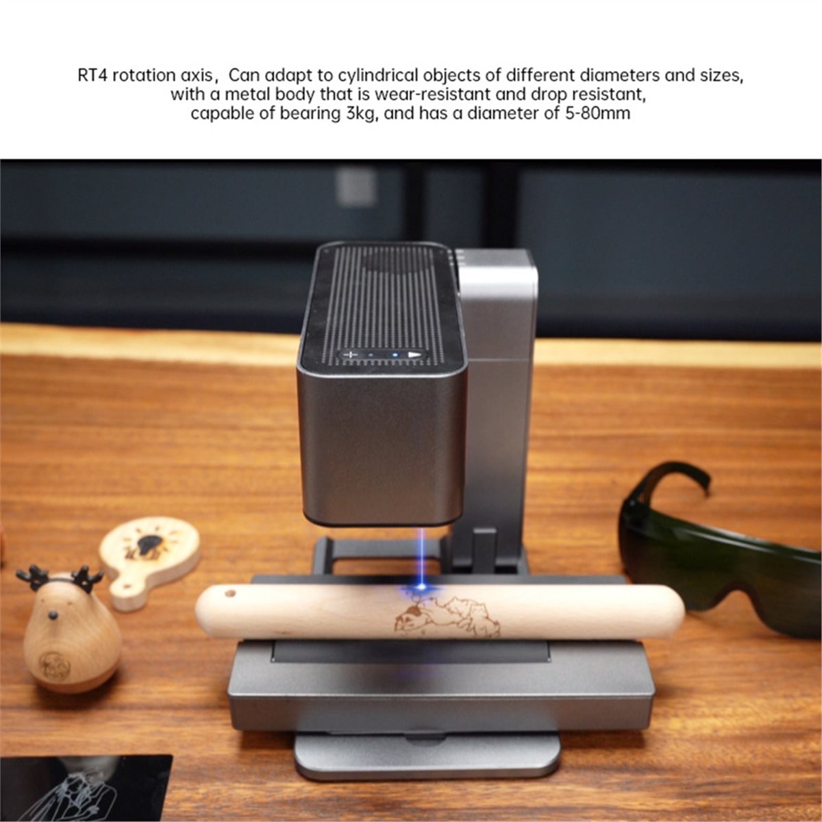 R4 Rotary for MR.CARVE C1 5W L - огляд і ціна Rotary Axis Laser Engraver