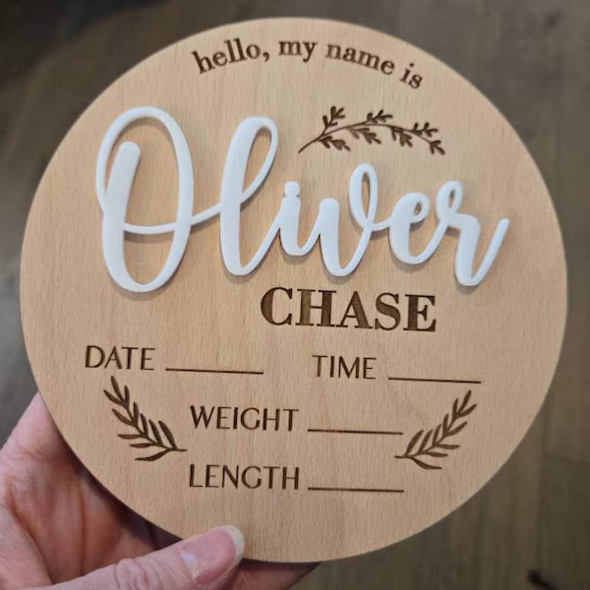 1Pc Custom Baby Announcement S - огляд і ціна Industrial Laser Power