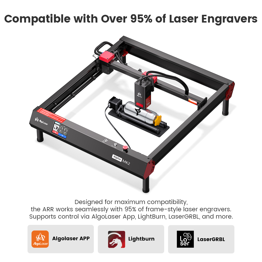 AlgoLaser Rotary Roller 360° R - огляд і ціна Rotary Axis Laser Engraver