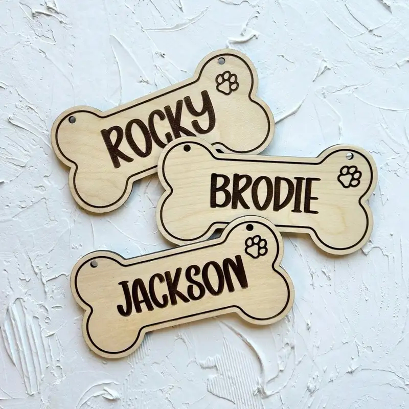 5PCS Custom Wooden Dog Tag - P - огляд і ціна Industrial Laser Power